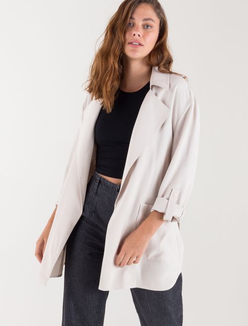 Chaqueta oversized abierta