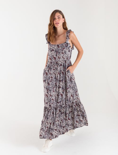 Vestido largo de tiras