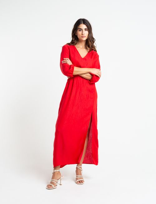 Vestido con abertura en cintura