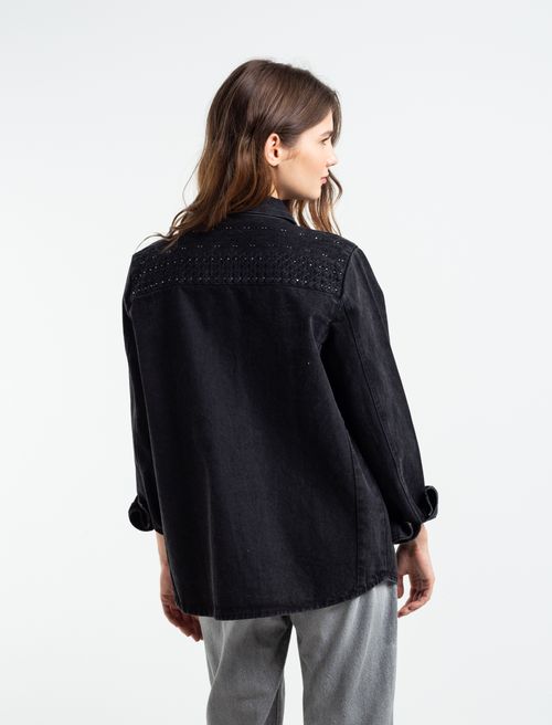 Chaqueta en black denim