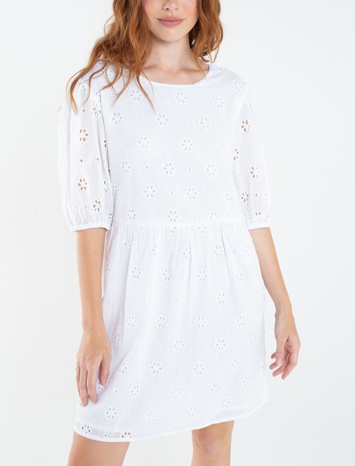 Vestido corto manga corta