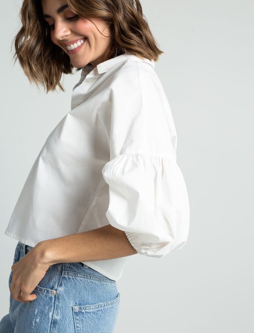 Camisa de mangas con volumen