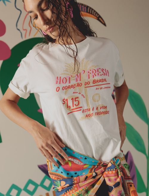 Camiseta estampada en frente