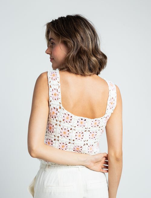 Camiseta tejida cropped