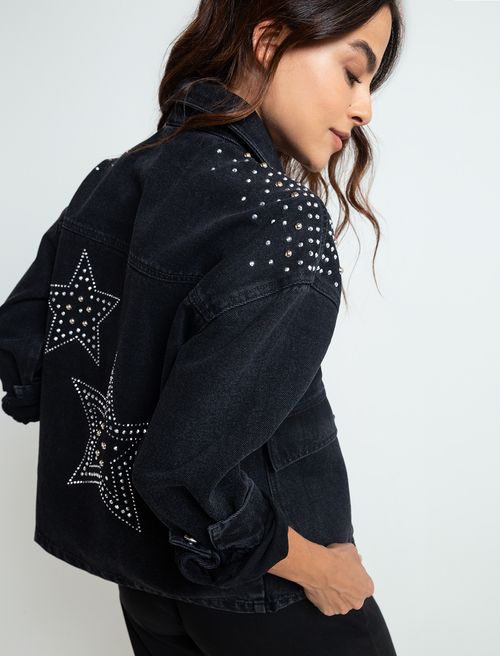 Chaqueta en black denim