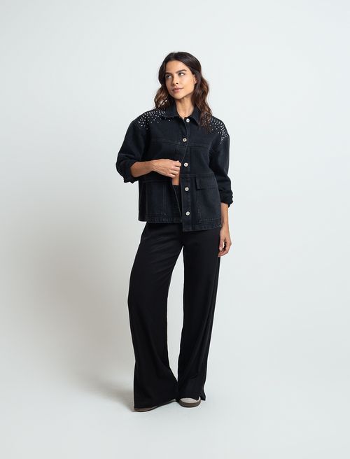 Chaqueta en black denim