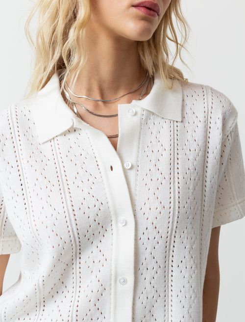 Camisa tejida manga corta