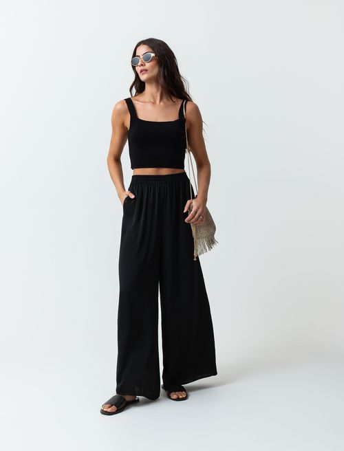 Pantalón de tela fluida