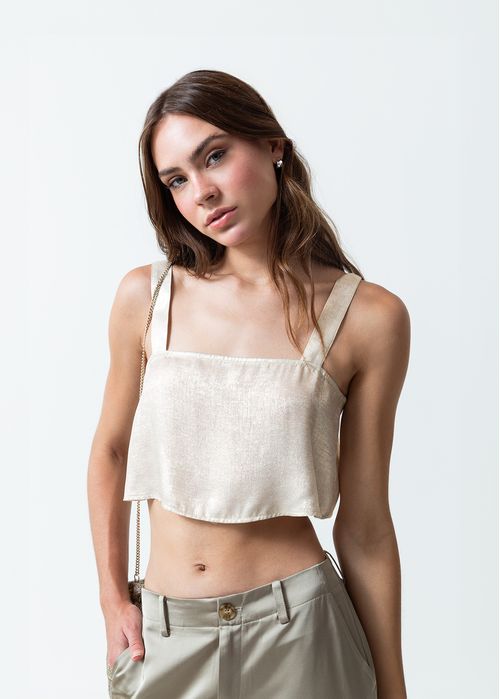 Camisa tipo crop top