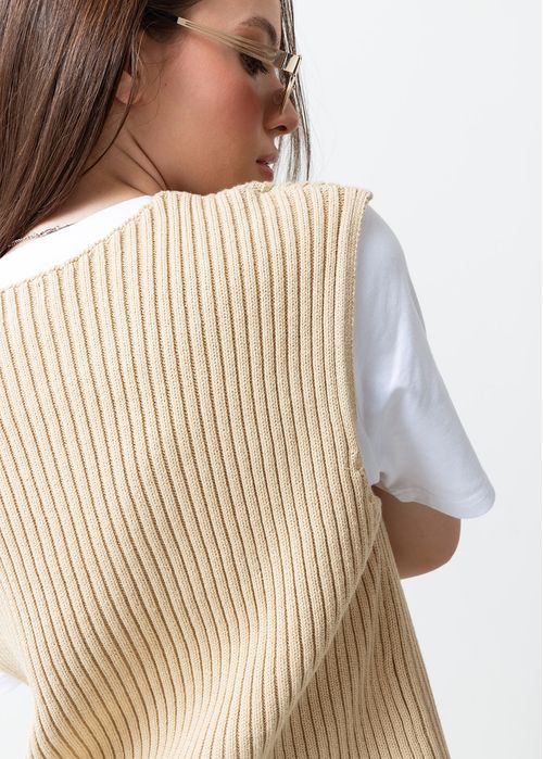 Camisa tejida cuello en V