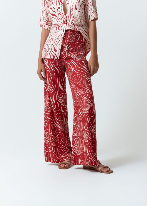 Pantalón con estampados de mar