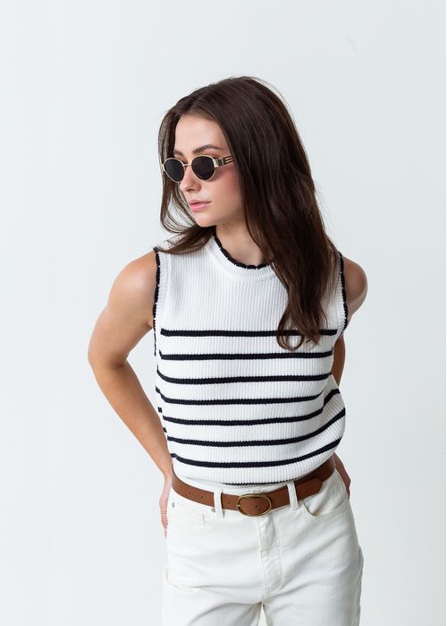 Camisa tejida manga sisa