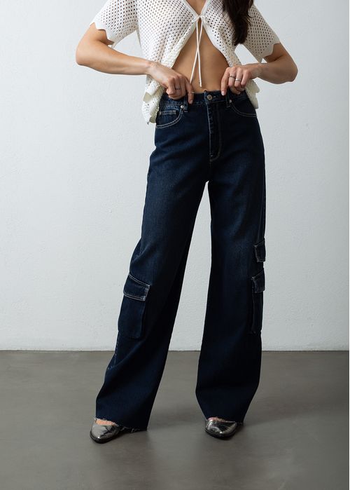 Jean fit tipo cargo
