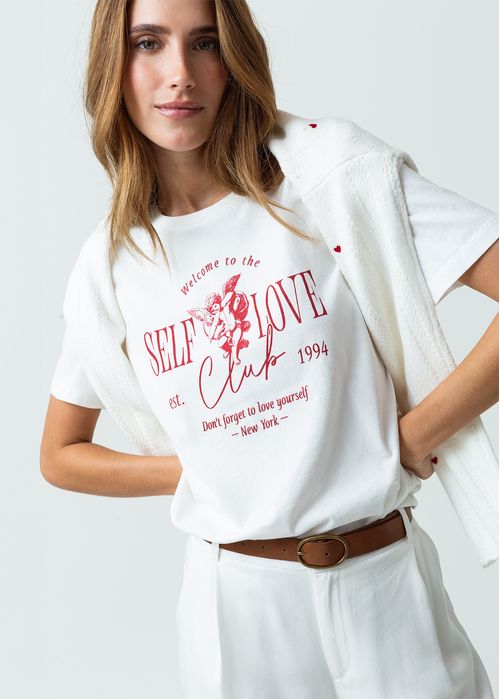 Camiseta manga corta estampada