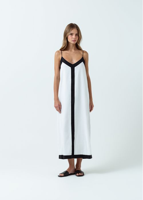 Vestido largo de tiras