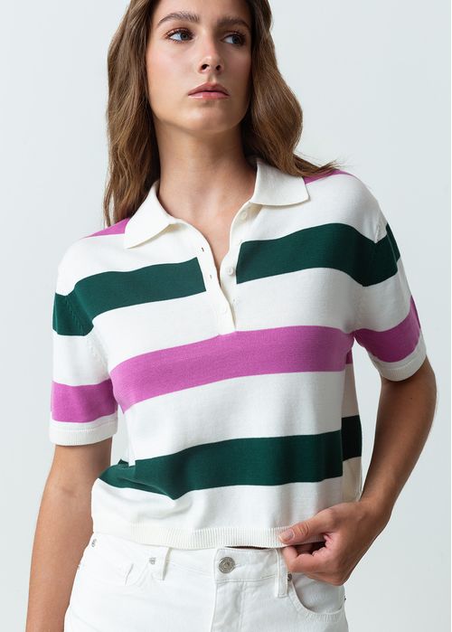 Camiseta tejida tipo polo