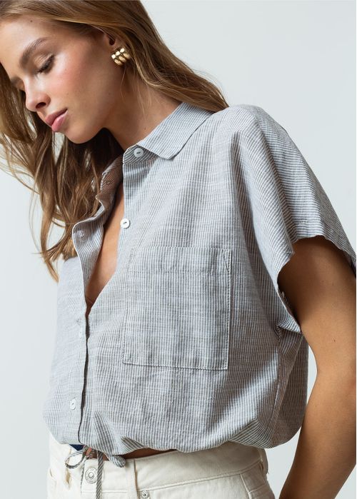 Camisa manga corta a rayas