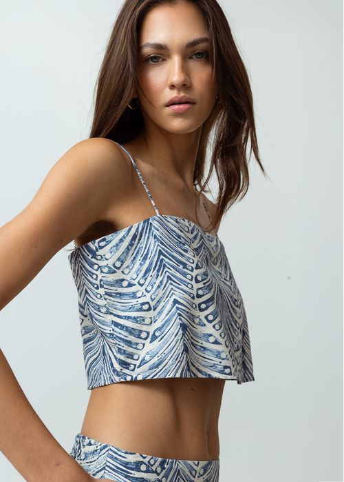 Camisa de tiras estampada