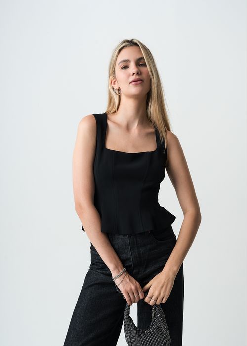 Camiseta manga sisa tipo corsé