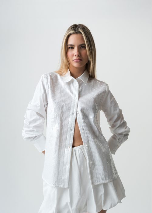 Camisa manga larga con lentejuelas