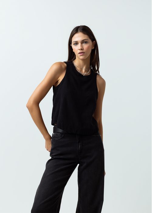 Camisa manga sisa de diseño cerrado