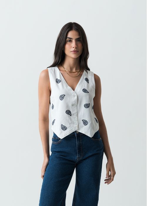 Camisa manga sisa tipo chaleco