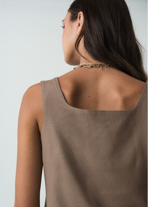 Camisa manga sisa tipo gamuza