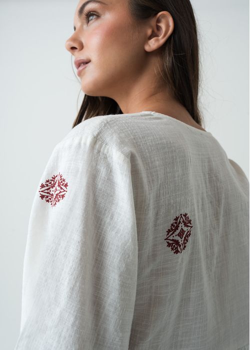 Camisa manga larga con elástico