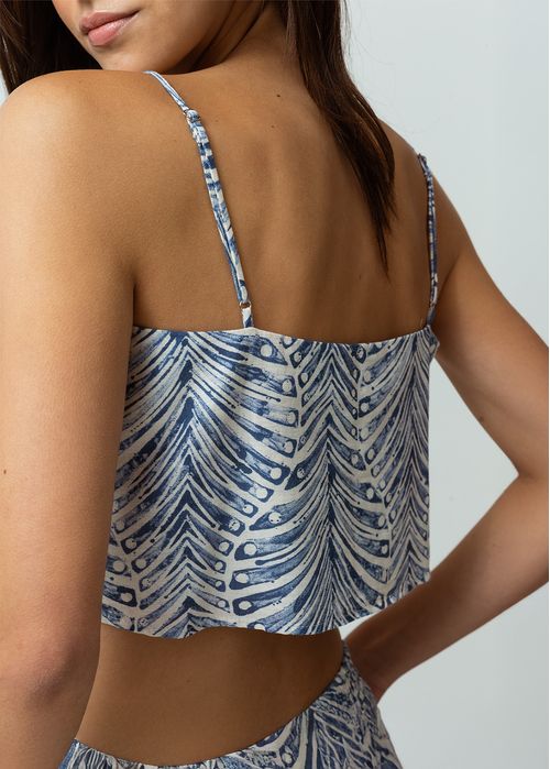 Camisa de tiras estampada