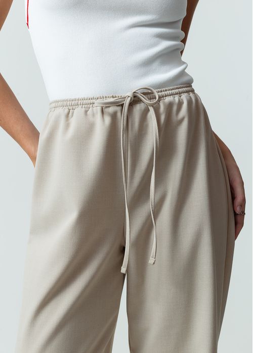 Pantalón Straight con elástico en cintura