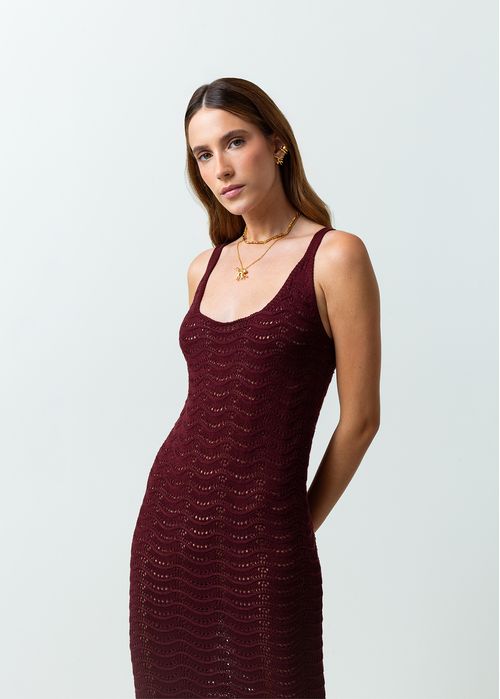 Vestido largo tejido