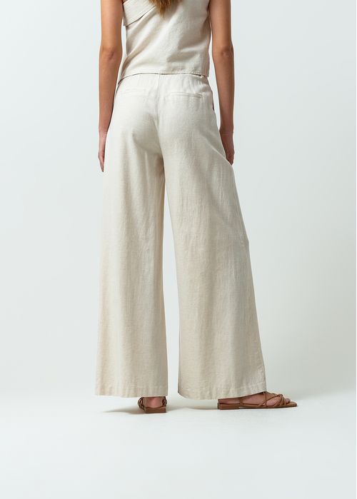 Pantalón Palazzo tiro súper alto tipo lino