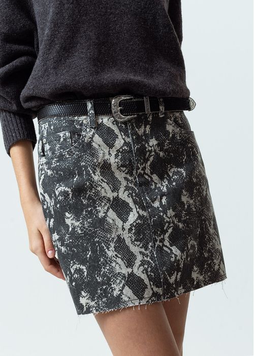 Falda corta animal print