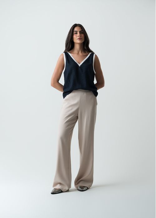 Camisa manga sisa con escote en V