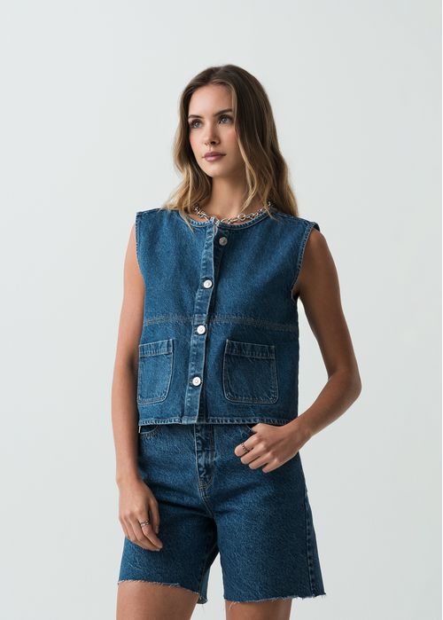 Chaleco en denim