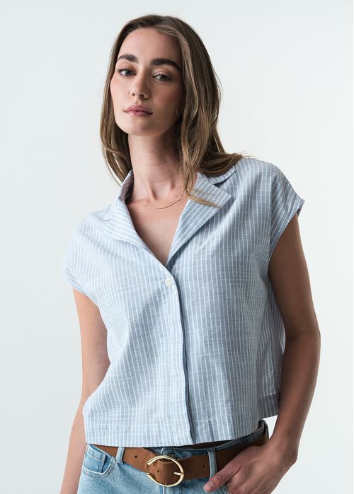 Camisa manga corta a rayas