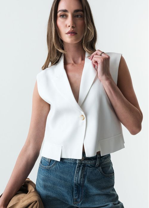 Chaleco elegante de diseño abierto