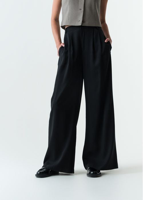 Pantalón Palazzo fit tiro súper alto