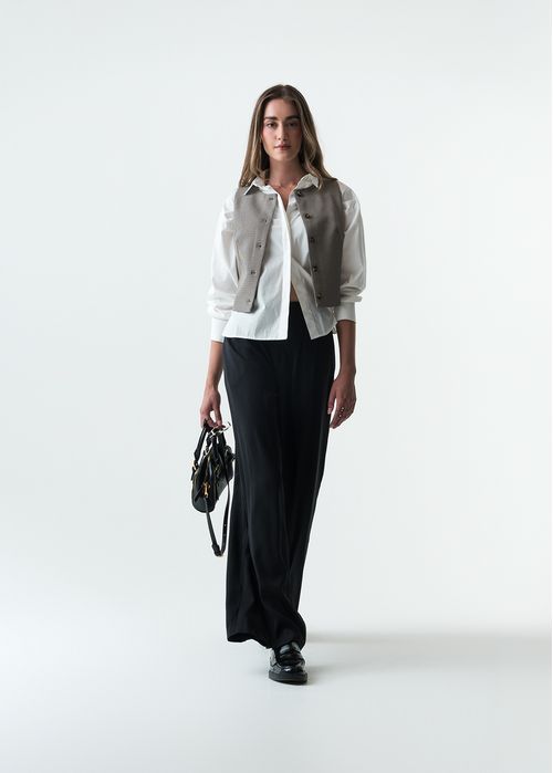 Pantalón Palazzo fit tiro súper alto