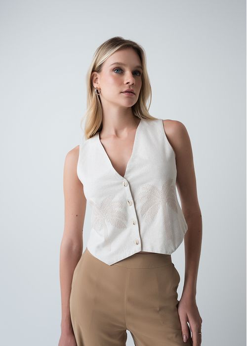 Camisa manga sisa tipo chaleco