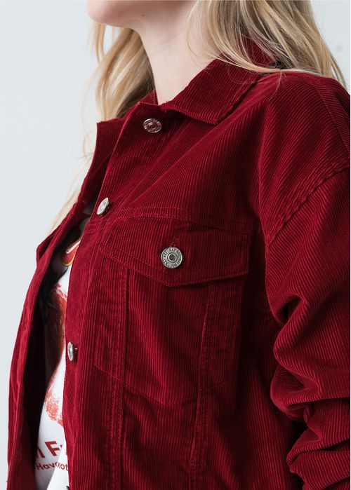 Chaqueta tipo Trucker en corduroy
