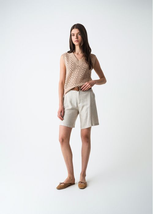 Chaleco tejido con cuello en V