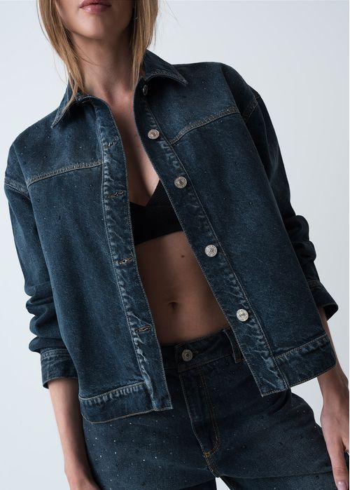 Chaqueta en denim con apliques