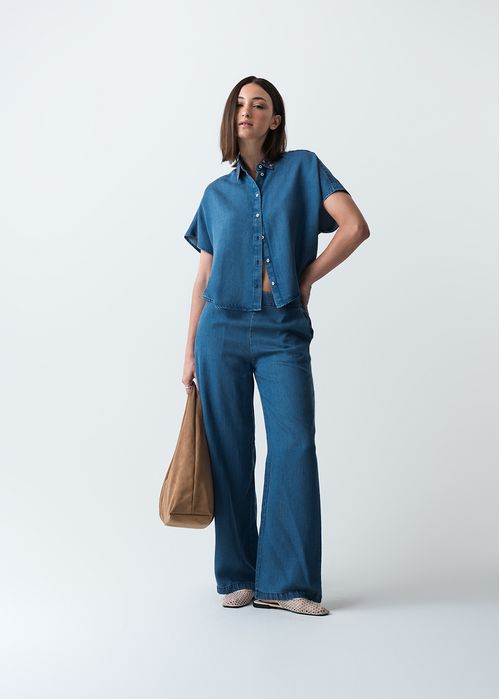 Pantalón Wide Leg con bolsillos