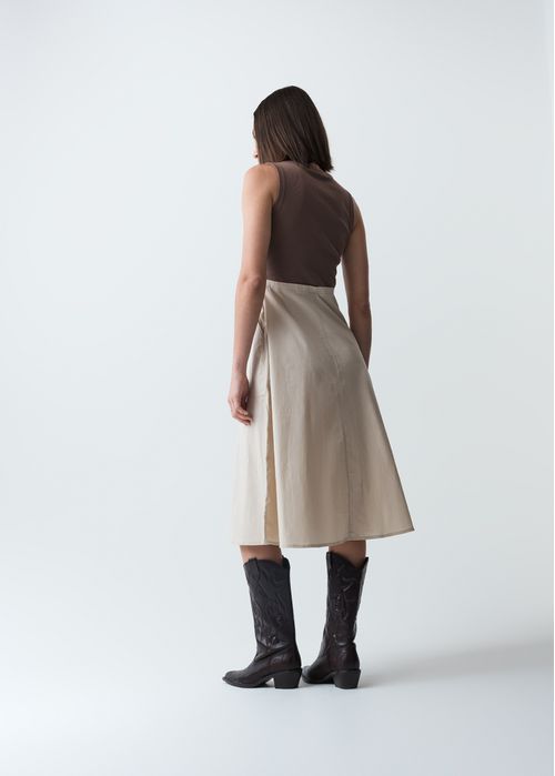 Vestido midi manga sisa