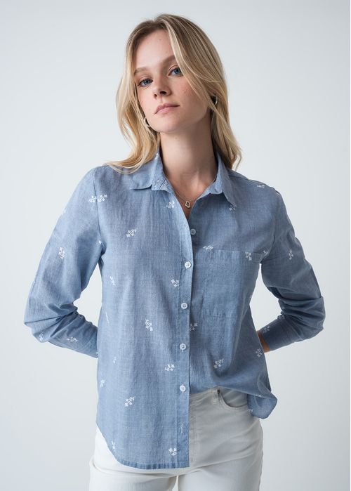 Camisa con print de flores