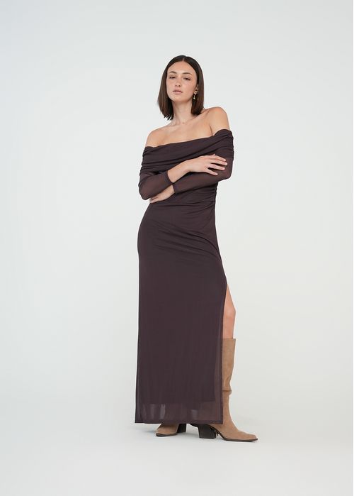 Vestido largo con strapless