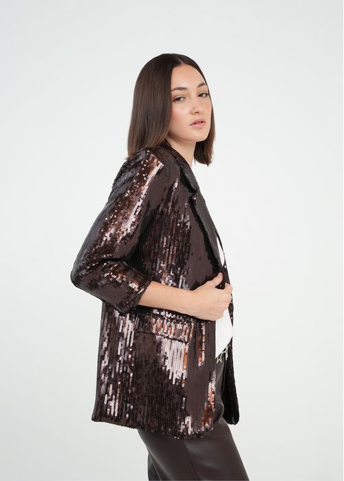 Chaqueta larga en lentejuelas