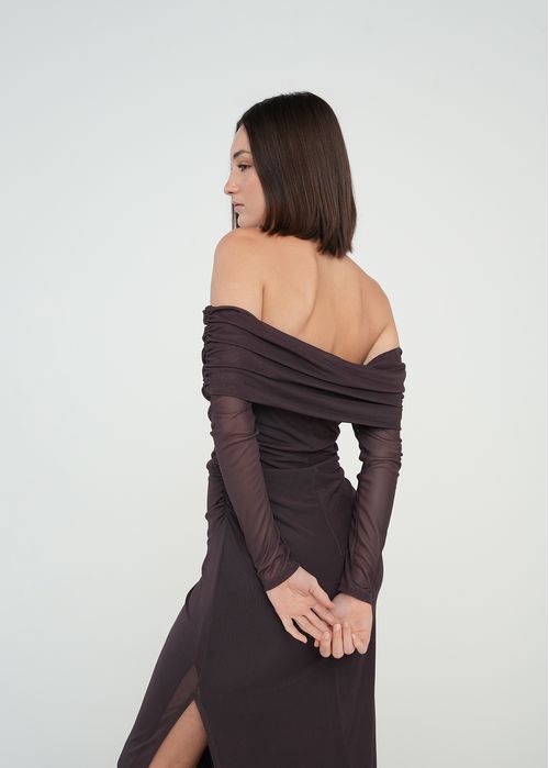 Vestido largo con strapless