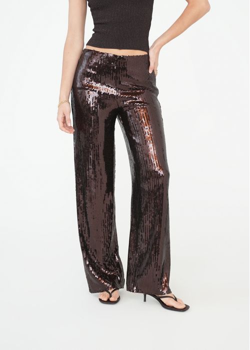 Pantalón Wide Leg de lentejuelas